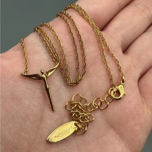 Lavaggi Angel Necklace Untested Gold Tone 16”-18.5”